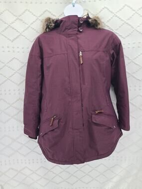 Columbia Parka fur lined Omni Heat hooded women's jacket Size 1x winter outdoors